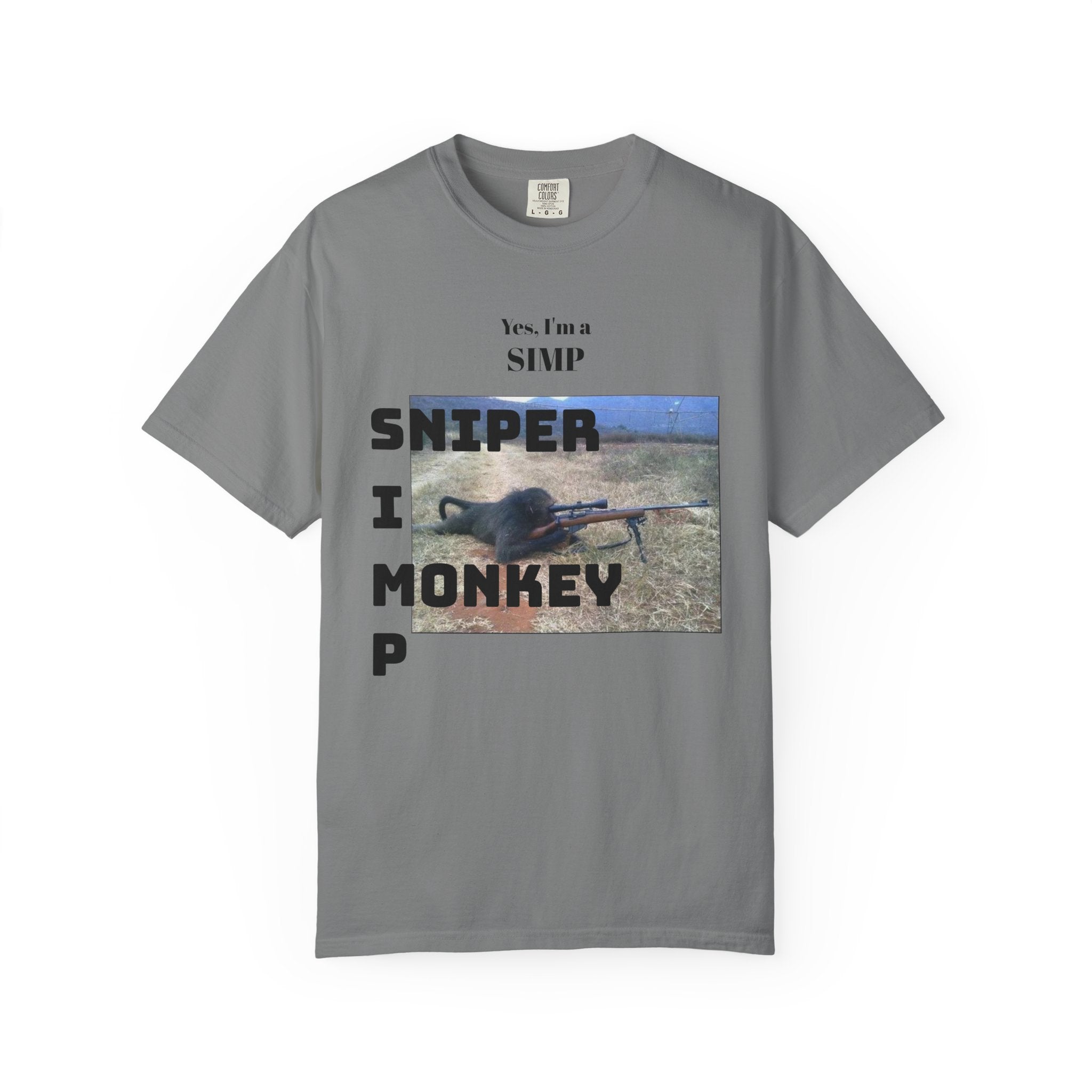 Sniper Monkey T‑Shirt — "Yes, I'm a SIMP" Graphic Tee