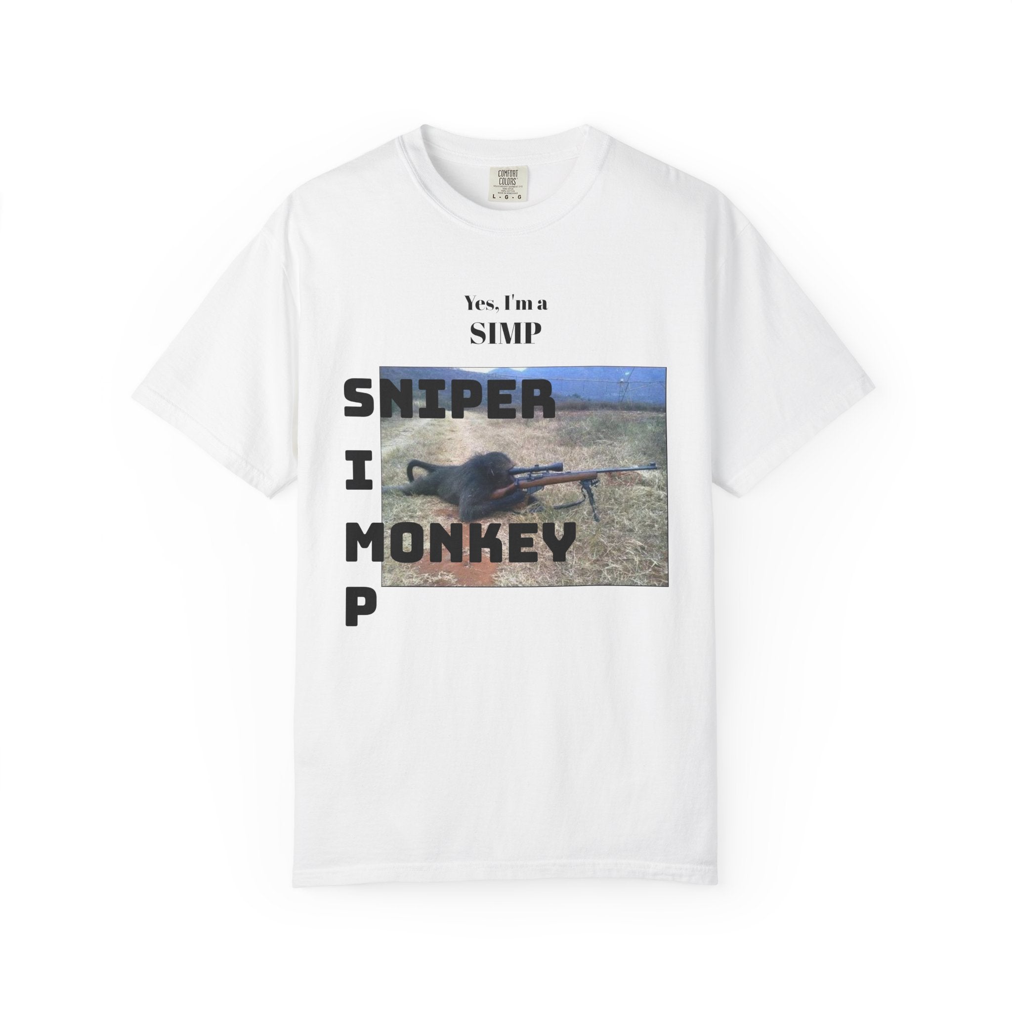 Sniper Monkey T‑Shirt — "Yes, I'm a SIMP" Graphic Tee