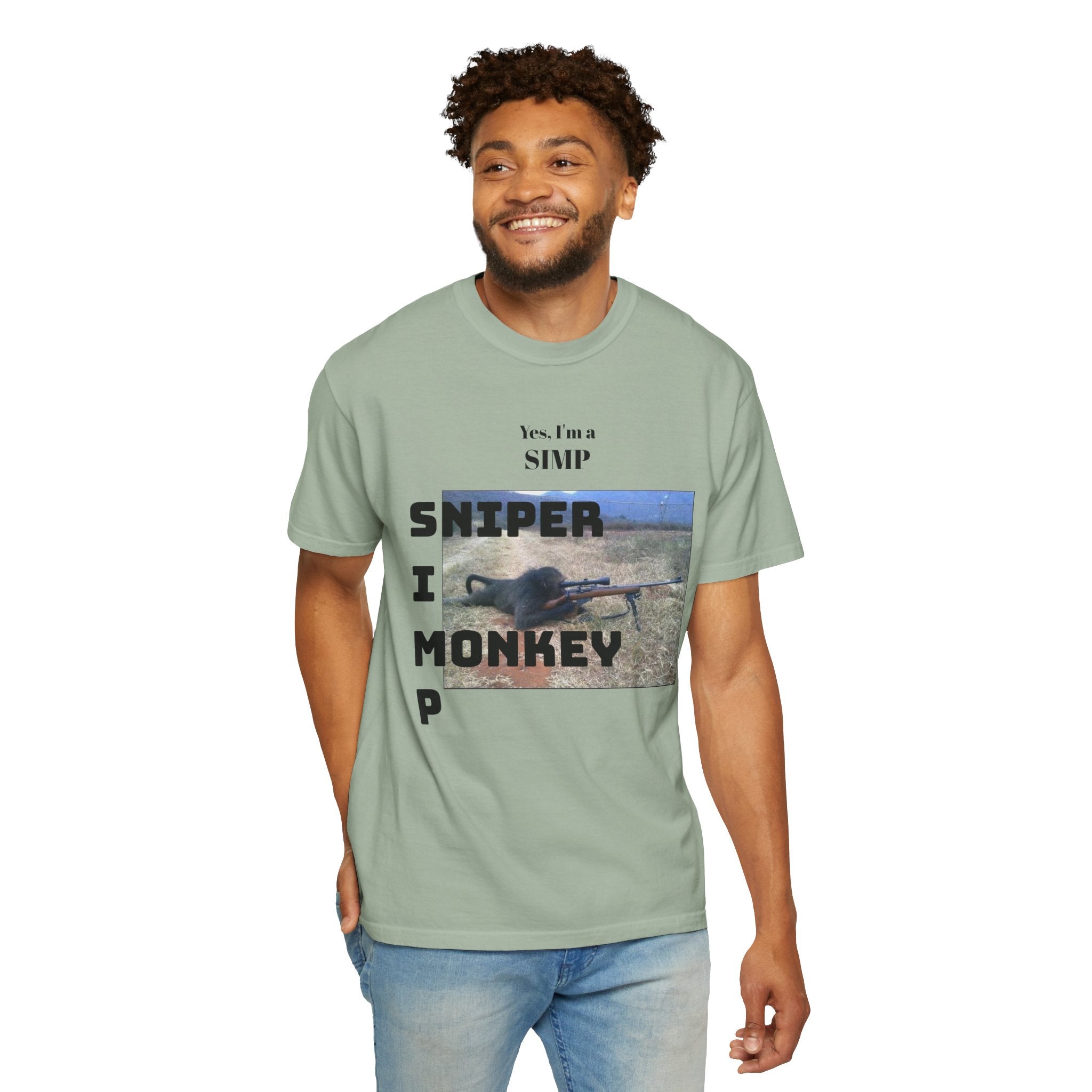 Sniper Monkey T‑Shirt — "Yes, I'm a SIMP" Graphic Tee