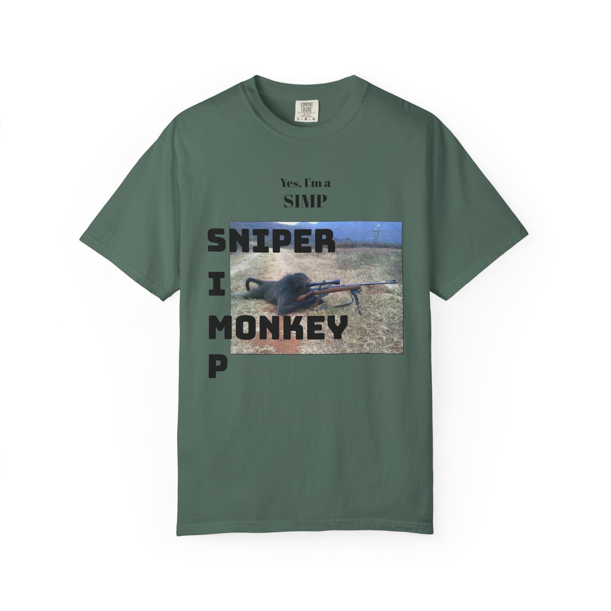 Sniper Monkey T‑Shirt — "Yes, I'm a SIMP" Graphic Tee