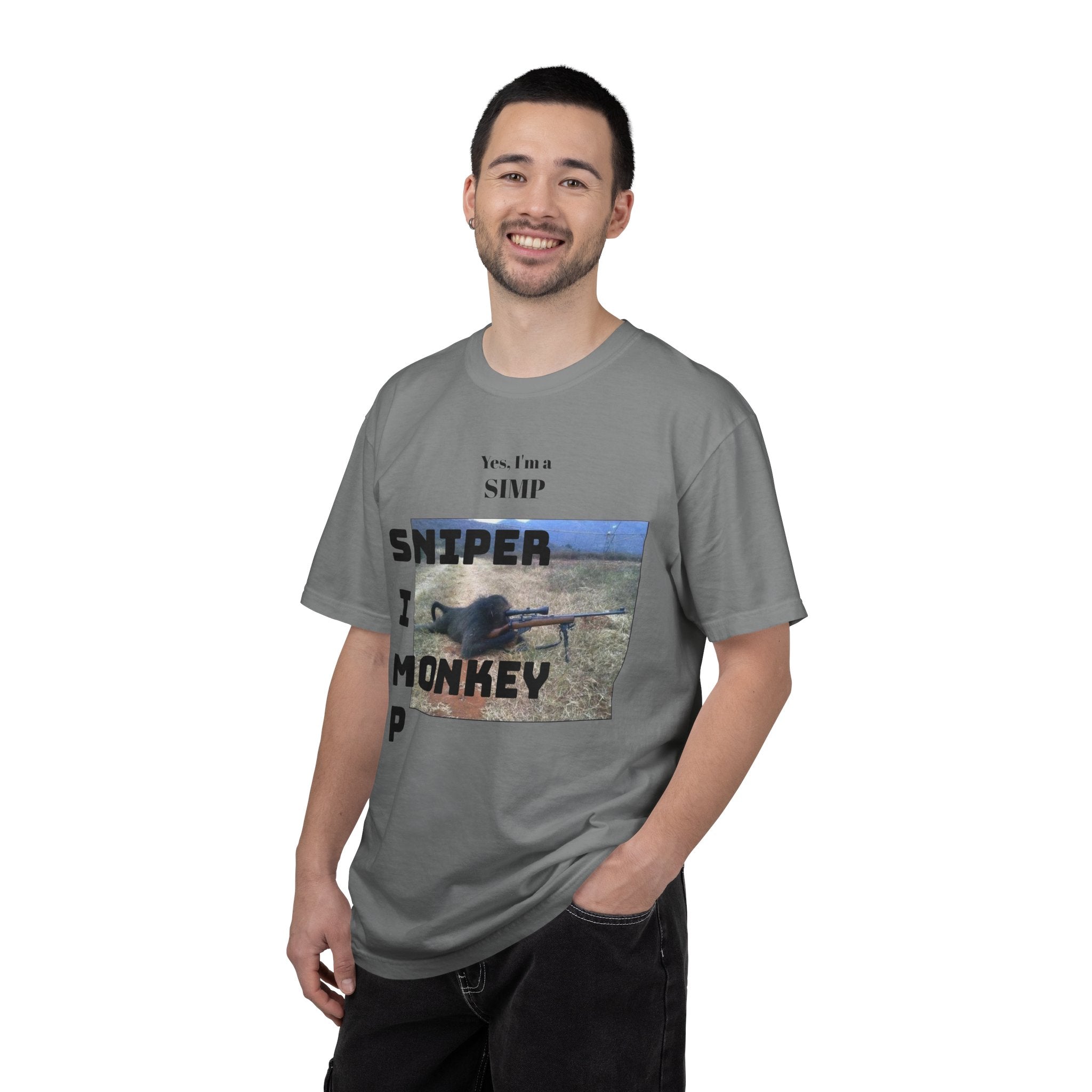 Sniper Monkey T‑Shirt — "Yes, I'm a SIMP" Graphic Tee