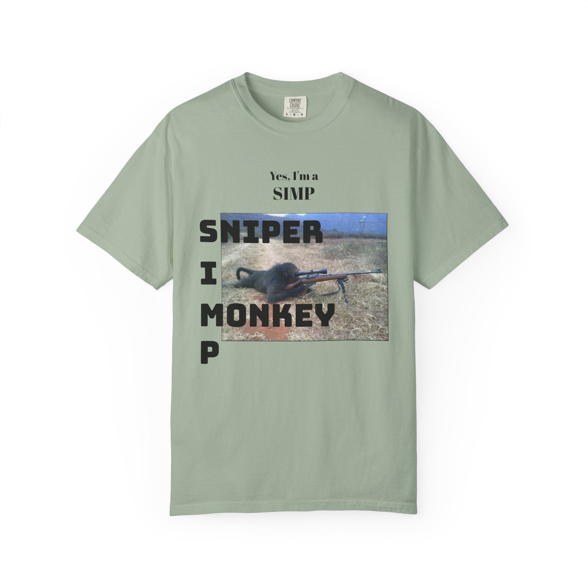 Sniper Monkey T‑Shirt — "Yes, I'm a SIMP" Graphic Tee